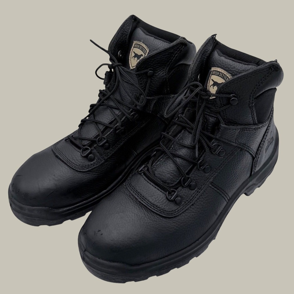 Irish Setter 83612 Ely Steel Toe Work Boot Mens Size 10D Black Leather EH Safety